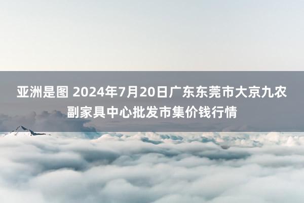 亚洲是图 2024年7月20日广东东莞市大京九农副家具中心批发市集价钱行情