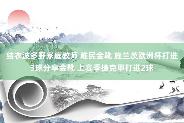 结衣波多野家庭教师 难民金靴 施兰茨欧洲杯打进3球分享金靴 上赛季捷克甲打进2球