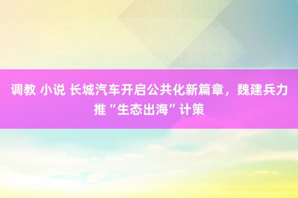 调教 小说 长城汽车开启公共化新篇章，魏建兵力推“生态出海”计策