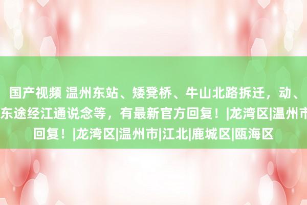 国产视频 温州东站、矮凳桥、牛山北路拆迁，动、植物园，北外滩、府东途经江通说念等，有最新官方回复！|龙湾区|温州市|江北|鹿城区|瓯海区