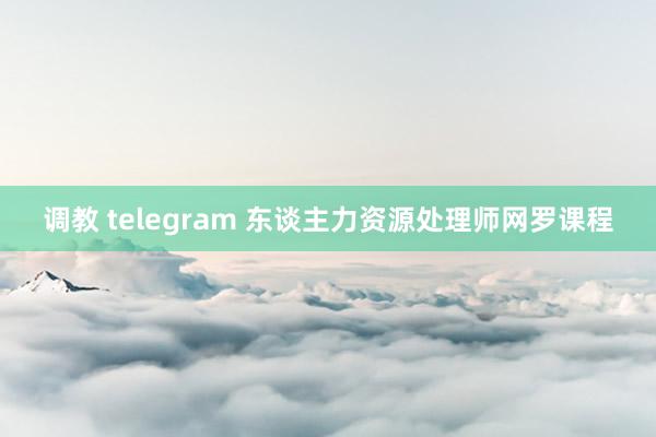 调教 telegram 东谈主力资源处理师网罗课程